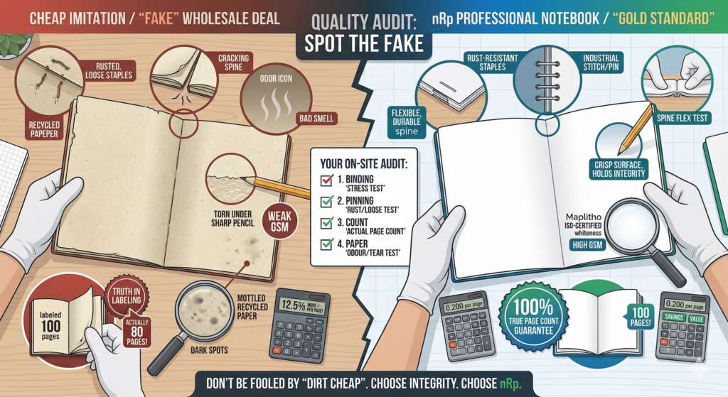 QUALITY AUDIT: nRp PROFESSIONAL NOTEBOOK / "GOLD STANDARD" vs. CHEAP IMITATION